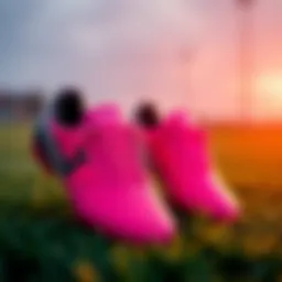 A vibrant pair of Lescon children's turf shoes showcasing their sleek design