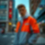 Stylish Lotto jacket in an urban setting