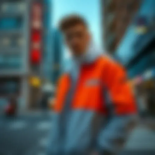 Stylish Lotto jacket in an urban setting