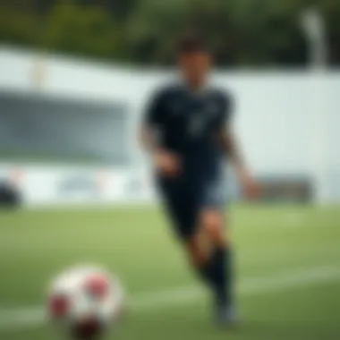Neymar Dribbling with Style Dynamic shot of Neymar dribbling while wearing Hypervenom