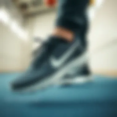 Nike mesh shoes in a dynamic athletic setting