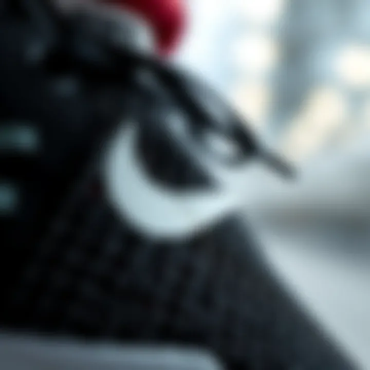 Close-up of Nike mesh shoe material showcasing breathability