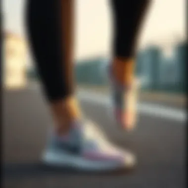 A woman enjoying an outdoor workout while wearing Nike sneakers