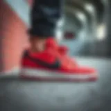 Red and Black Aesthetic of Nike Court Borough Low Stylish Nike Court Borough Low Red Black sneaker design