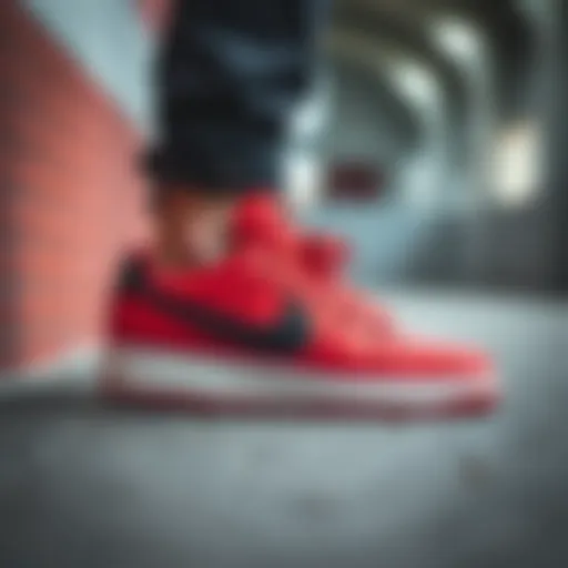 Red and Black Aesthetic of Nike Court Borough Low Stylish Nike Court Borough Low Red Black sneaker design