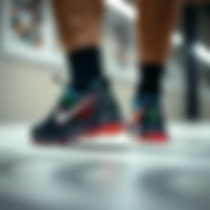 Close-up of innovative shoe technology