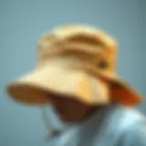 Stylish fisherman hat showcasing design details