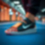 Stylish Nike sandals showcasing a modern design.