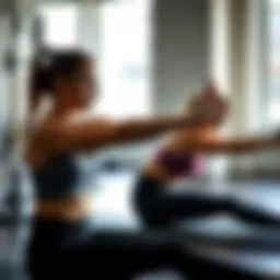 Pilates exercise demonstrating core strength