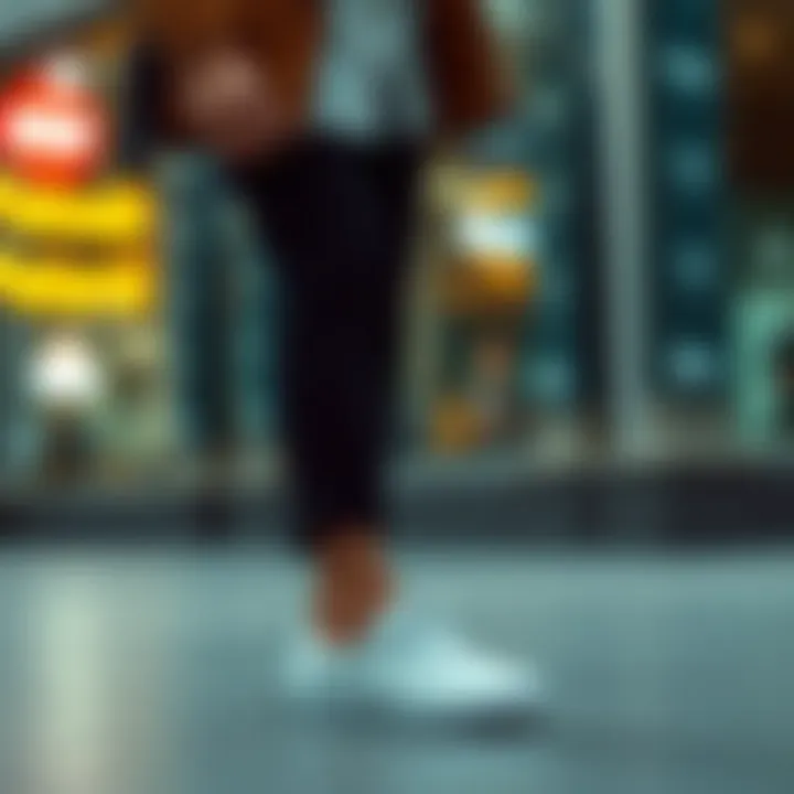 Sophisticated look featuring white polo shoes