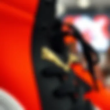 A close-up view of innovative materials used in Puma Downtown collection.