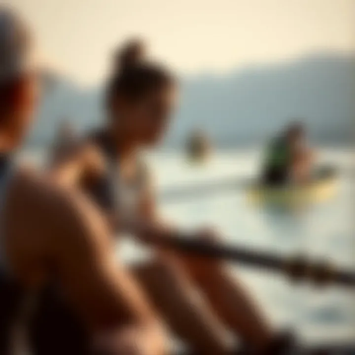 Rowing technique demonstration