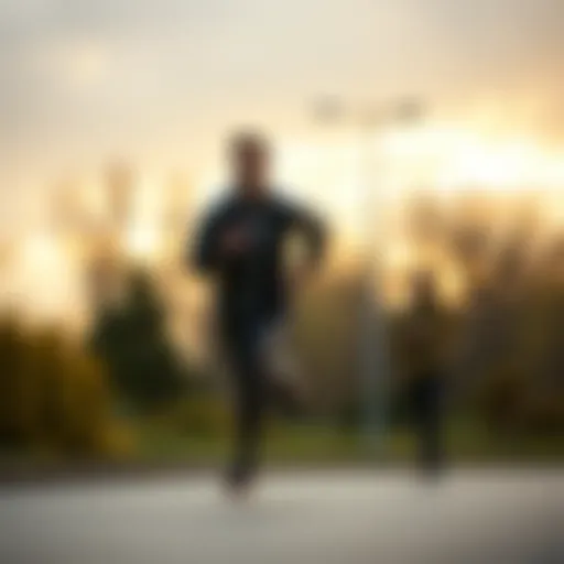 Sleek running windbreaker in action during a jog