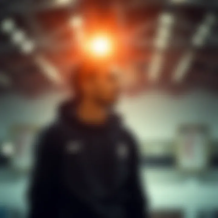 Dynamic black sports outfit highlight