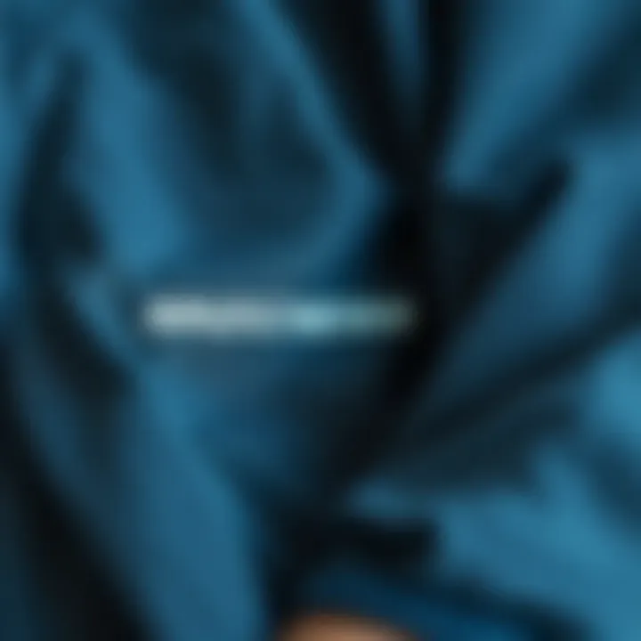 Close-up of Skechers jacket fabric and texture