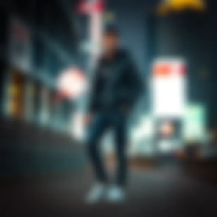 Stylish Skechers jacket in an urban setting