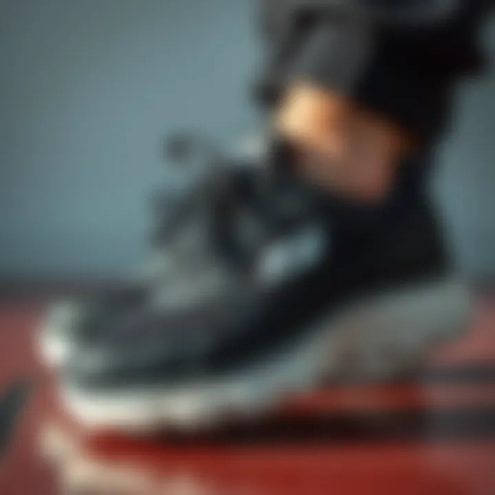 Quality Materials in Skechers Close-up view of high-quality materials used in Skechers sports shoes, emphasizing comfort and durability.