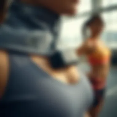 Close-up of athletic gear emphasizing comfort and support