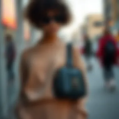 Stylish outfit featuring a small shoulder bag